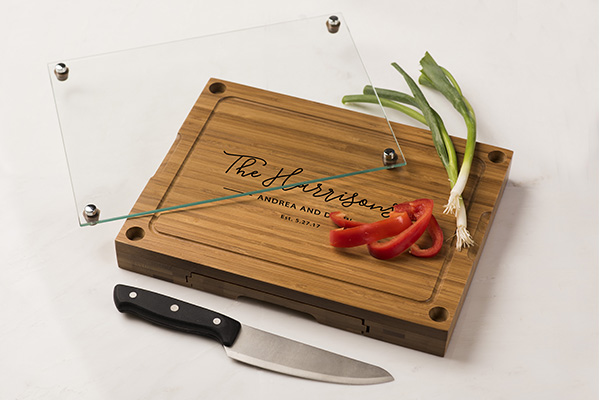 Bamboo Cutting Board with Hidden Tray