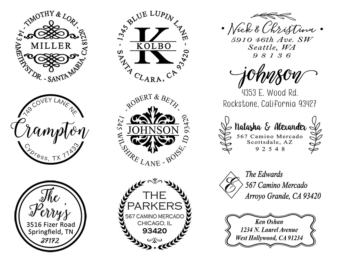 Self Inking Address Stamps