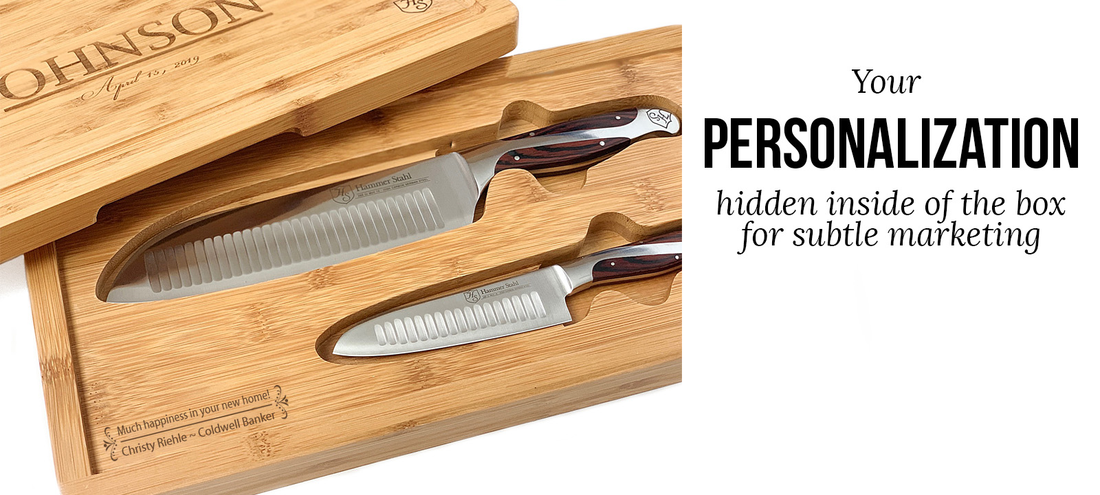 8 Santoku Knife with Wood & Marble Board Gift Box